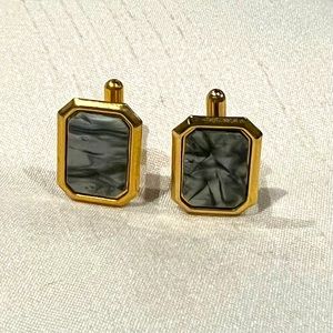 Extreme glam gold tone cufflinks unisex men or women